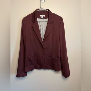 Relaxed Burgundy Blazer